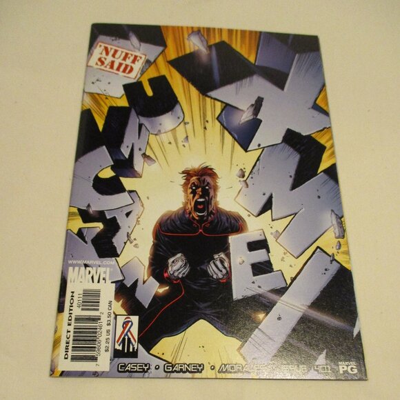 Marvel Uncanny X-Men Medium Black White Blue Graphic Wolverine Comic Book - Picture 5 of 7